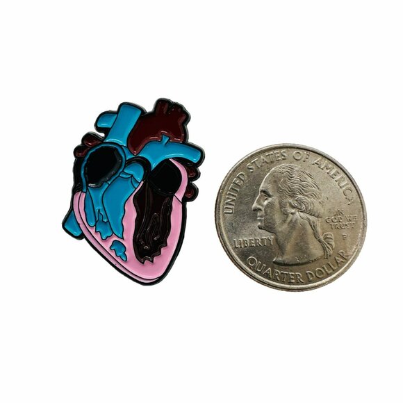 ✨Enamel Pin with heart lapel - Human organ heart lapel brooch for doctors✨ - Picture 5 of 5